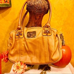 B Makowsky Soft medium Butter Tan Leather Satchel